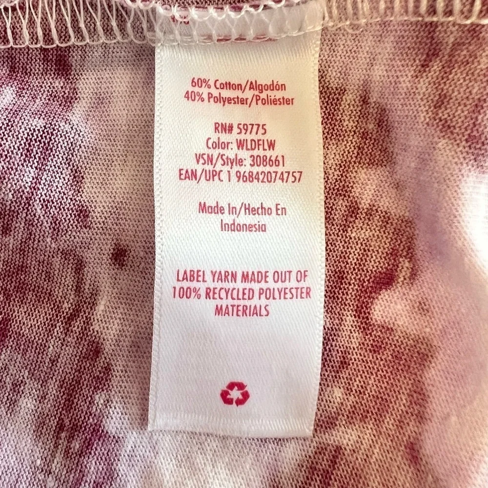 NWT Justice Sequin Tie-Dye Pink Cropped Top